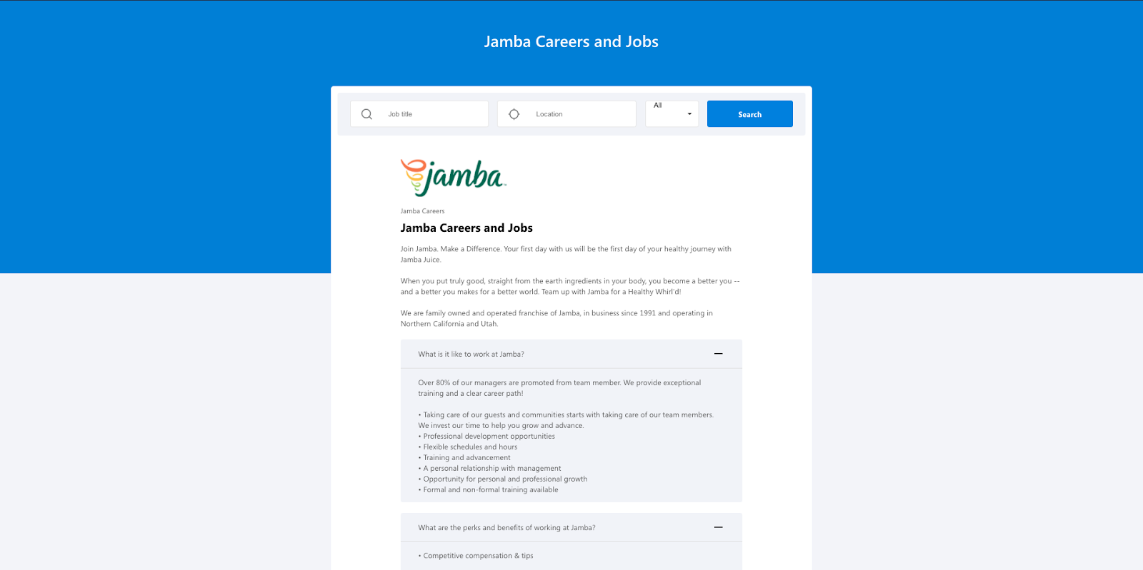 jamba careers page