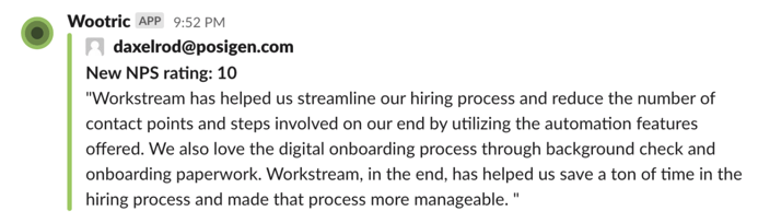 workstream net promoter score from posigen