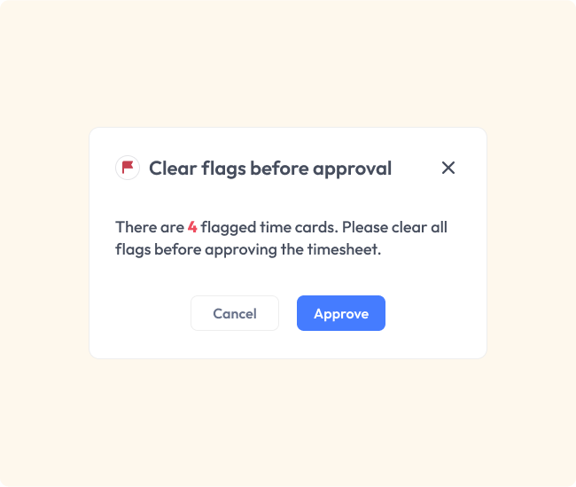 clear flags before approval