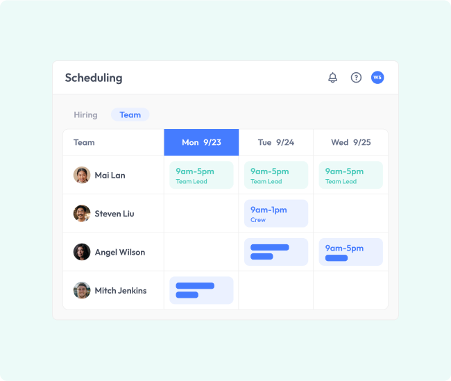 shift scheduling product